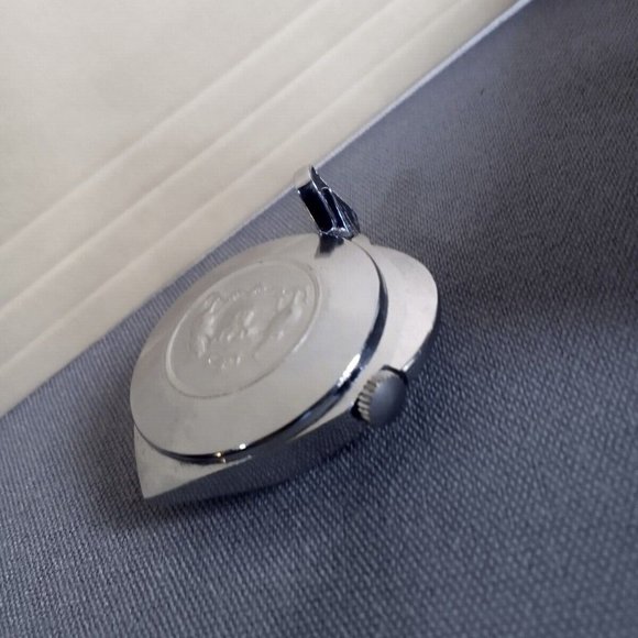 Focal De‎ Luxe Silver Tone Swiss Movt Dial Watch Pendant for Necklace - Picture 5 of 5